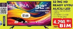 SENNA 32 İNÇ UHD READY UYDU ALICILI LED TV/TELEVİZYON